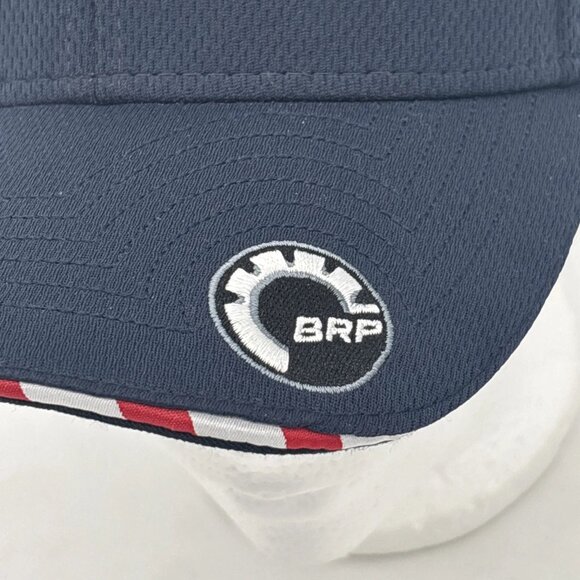 Evinrude E-Tec BRP Baseball Hat Cap Red White Blue Adjustable NWT USA Flag Brim - Picture 5 of 10